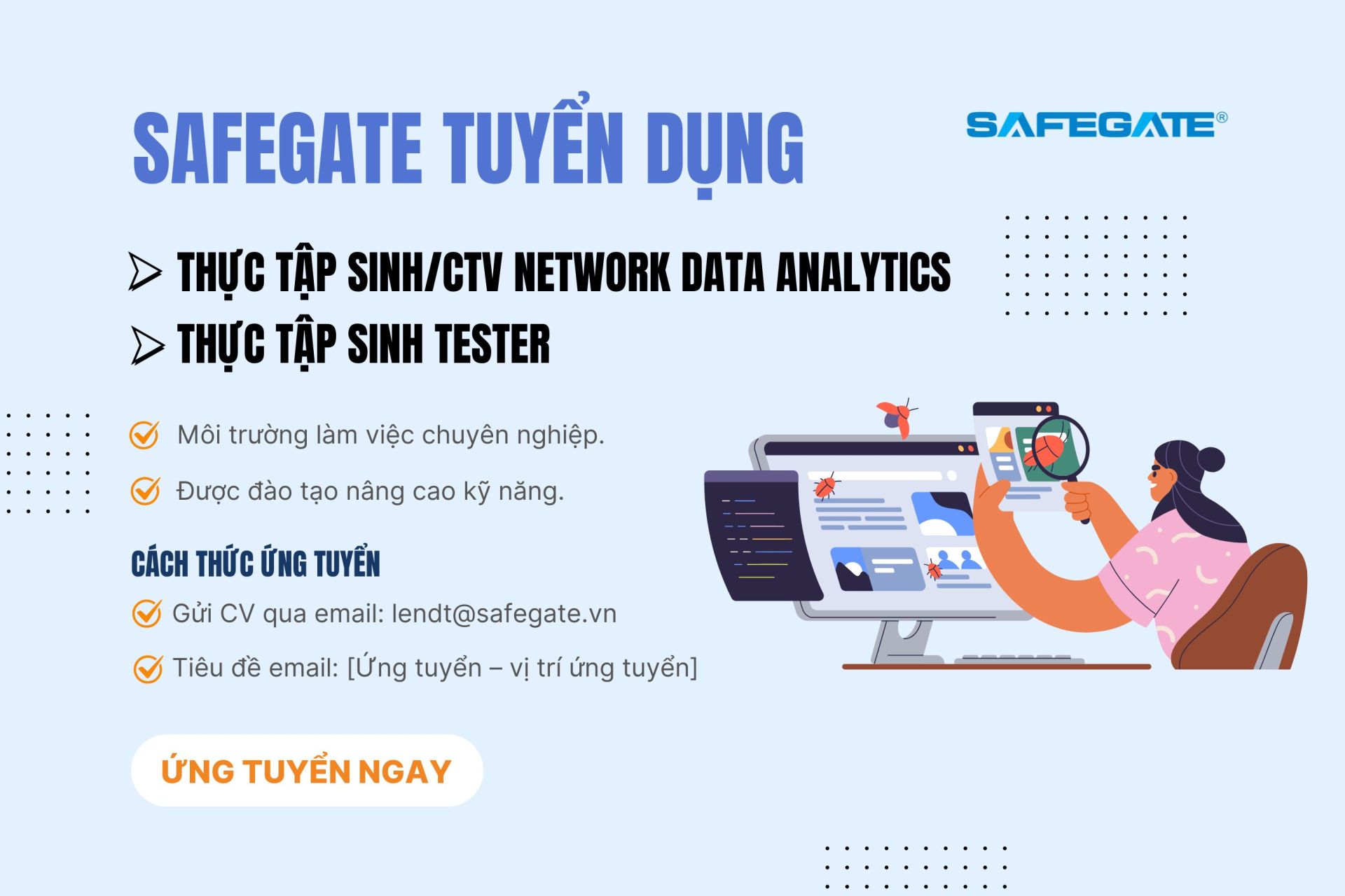 [SafeGate] Bản tin tuyển dụng tháng 9